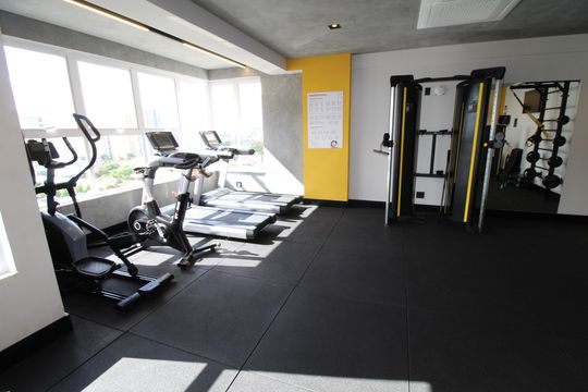 Área comum - Academia de apartamento para alugar com 1 quarto, 51m² em Parque Residencial Aquarius, São José dos Campos