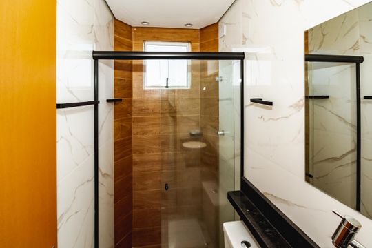 Banheiro Social de apartamento para alugar com 3 quartos, 68m² em Santa Branca, Belo Horizonte