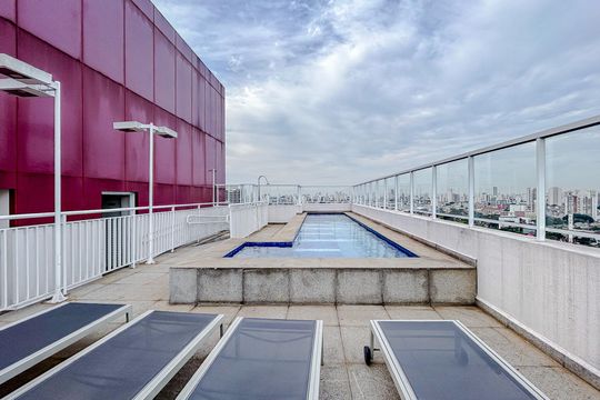 Área comum - Piscina de apartamento para alugar com 1 quarto, 38m² em Tatuapé, São Paulo