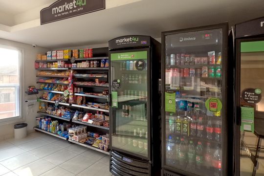 Área Comum - Mercadinho de apartamento para alugar com 3 quartos, 87m² em Macuco, Santos