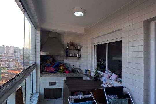 Varanda de apartamento para alugar com 3 quartos, 87m² em Macuco, Santos