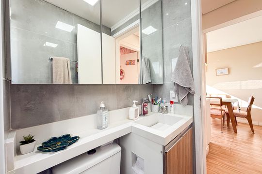 Banheiro de apartamento para alugar com 2 quartos, 47m² em Vila Nova Cachoeirinha, São Paulo