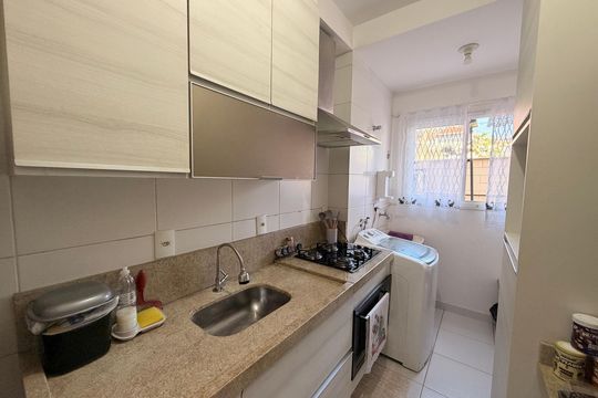 Cozinha de apartamento à venda com 2 quartos, 54m² em Parque Centenário, Jundiaí