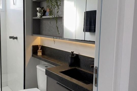 Banheiro de apartamento à venda com 2 quartos, 59m² em Rondônia, Novo Hamburgo