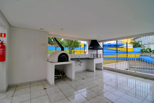 Área comum - Churrasqueira de apartamento para alugar com 1 quarto, 36m² em Jardim Jamaica, Santo André