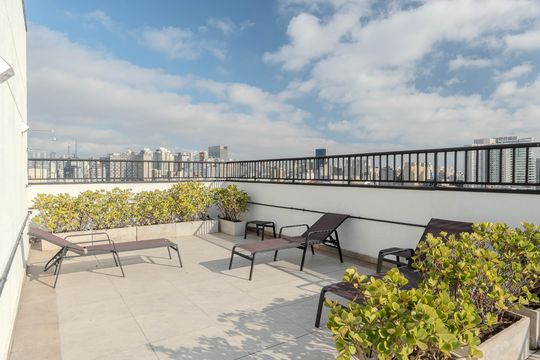 Área comum - Churrasqueira de apartamento para alugar com 1 quarto, 38m² em Bela Vista, São Paulo