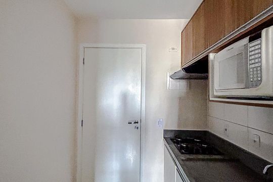 Cozinha de kitnet/studio para alugar com 1 quarto, 23m² em Tatuapé, São Paulo
