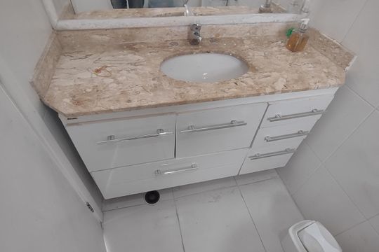 Banheiro da Suíte de apartamento para alugar com 3 quartos, 86m² em Santa Paula, São Caetano do Sul