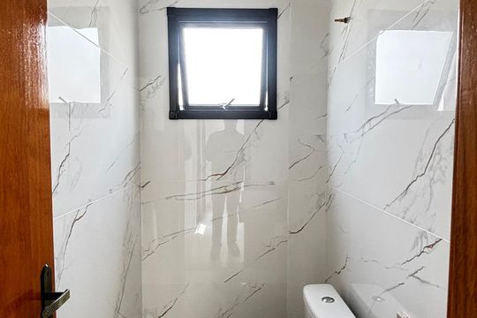 Lavabo de casa de condomínio à venda com 3 quartos, 100m² em Campestre, Santo André