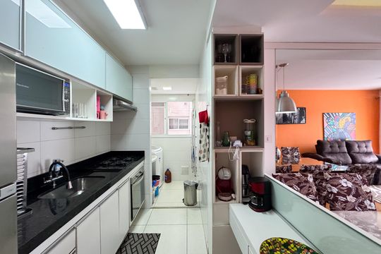 Cozinha de apartamento para alugar com 2 quartos, 57m² em Vila Campestre, São Bernardo do Campo