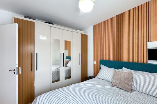 Quarto 2 de apartamento para alugar com 2 quartos, 57m² em Vila Campestre, São Bernardo do Campo