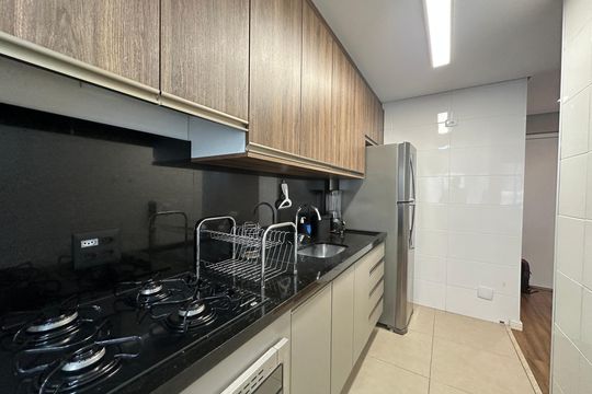 Cozinha de apartamento para alugar com 1 quarto, 49m² em Alphaville Industrial, Barueri