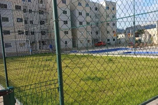 Área externa quadra de apartamento para alugar com 2 quartos, 45m² em Campo Grande, Rio de Janeiro