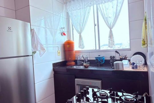 Cozinha de apartamento à venda com 3 quartos, 232m² em Riacho das Pedras, Contagem