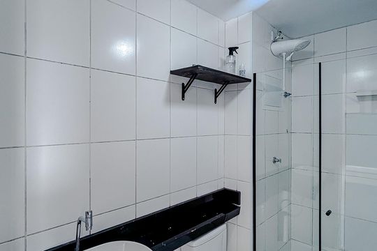 Banheiro de apartamento para alugar com 2 quartos, 36m² em Chácara Califórnia, São Paulo
