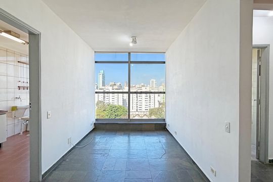 Sala de apartamento para alugar com 1 quarto, 43m² em Aparecida, Santos