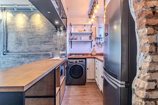Cozinha de apartamento para alugar com 1 quarto, 40m² em Rio Branco, Porto Alegre
