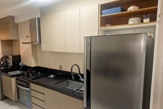 Cozinha de apartamento à venda com 3 quartos, 70m² em Barcelona, São Caetano do Sul