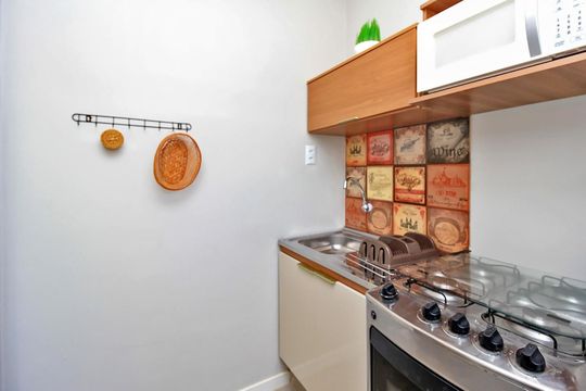 Cozinha de kitnet/studio à venda com 1 quarto, 30m² em Praia de Belas, Porto Alegre
