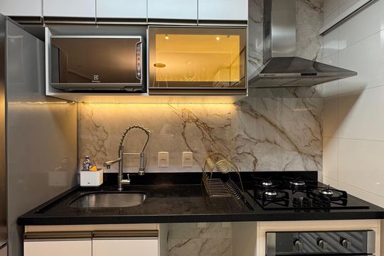 Cozinha de apartamento à venda com 2 quartos, 84m² em Jardim do Mar, São Bernardo do Campo