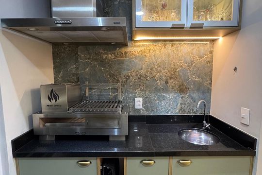 Cozinha de apartamento à venda com 2 quartos, 84m² em Jardim do Mar, São Bernardo do Campo