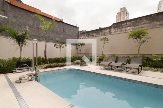 Área comum - Piscina de kitnet/studio para alugar com 1 quarto, 27m² em Vila Olímpia, São Paulo