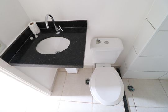 BANHEIRO  de apartamento para alugar com 2 quartos, 60m² em Residencial E Comercial Palmares, Ribeirão Preto