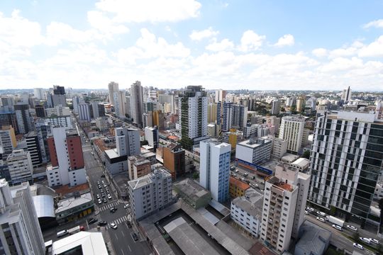 Vista do Prédio de apartamento para alugar com 1 quarto, 22m² em Centro, Curitiba