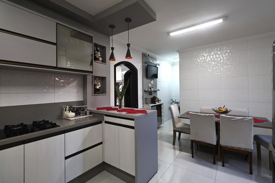 Cozinha de casa à venda com 3 quartos, 225m² em Jardim Santo Alberto, Santo André