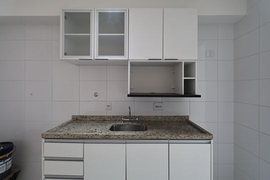 Cozinha  de apartamento à venda com 2 quartos, 59m² em Campestre, Santo André