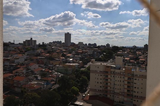 Vista da suíte  de apartamento à venda com 2 quartos, 59m² em Campestre, Santo André