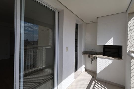Varanda gourmet  de apartamento à venda com 2 quartos, 59m² em Campestre, Santo André