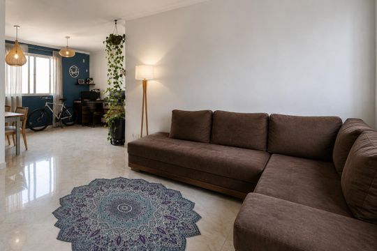 Sala de apartamento para alugar com 2 quartos, 90m² em Campo Grande, Santos