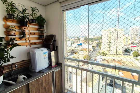 Varanda de apartamento à venda com 2 quartos, 53m² em Km 18, Osasco