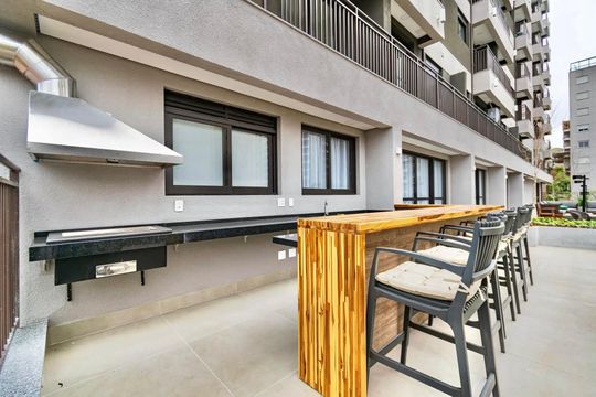 Área comum - Churrasqueira de apartamento para alugar com 1 quarto, 29m² em Vila Santa Catarina, São Paulo