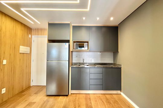 Cozinha de apartamento para alugar com 1 quarto, 29m² em Vila Santa Catarina, São Paulo