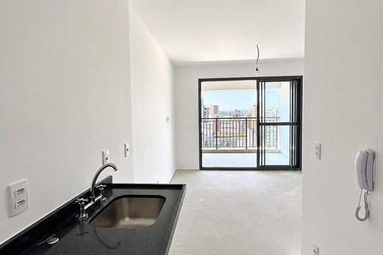 Cozinha de kitnet/studio à venda com 1 quarto, 26m² em Perdizes, São Paulo