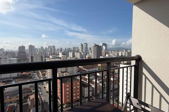 Varanda  de apartamento para alugar com 2 quartos, 63m² em Marapé, Santos
