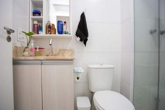 Banheiro de apartamento para alugar com 2 quartos, 44m² em Jardim Concordia, Diadema