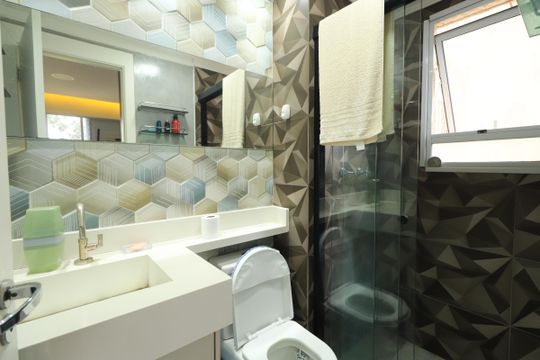 Banheiro da Suíte de apartamento à venda com 3 quartos, 62m² em Jardim America da Penha, São Paulo