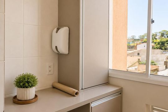 Área de serviço de apartamento para alugar com 2 quartos, 55m² em Jardim Rodrigues Alves, Ferraz de Vasconcelos
