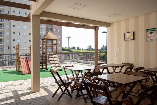 Área externa de apartamento para alugar com 2 quartos, 55m² em Jardim Rodrigues Alves, Ferraz de Vasconcelos