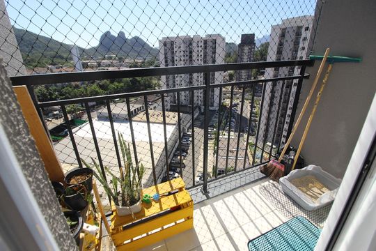 Sala - Varanda de apartamento para alugar com 2 quartos, 45m² em Jacarepaguá, Rio de Janeiro