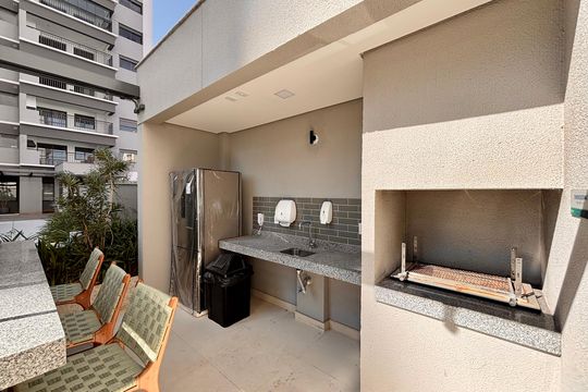 Área comum - Churrasqueira de apartamento para alugar com 3 quartos, 110m² em Vila Guilhermina, São Paulo