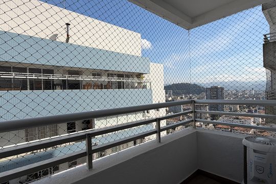 Varanda da Sala de apartamento para alugar com 1 quarto, 47m² em Encruzilhada, Santos