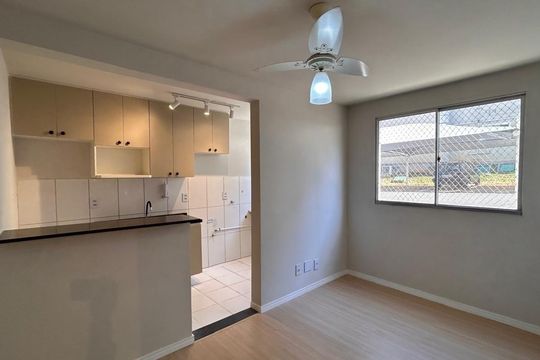 Sala/Cozinha de apartamento para alugar com 2 quartos, 48m² em Chácaras São Martinho, Campinas