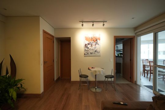 Sala de apartamento à venda com 3 quartos, 127m² em Vila Scarpelli, Santo André