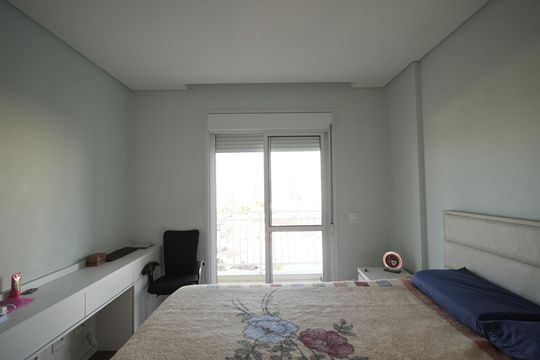 Quarto Suite 3 de apartamento à venda com 3 quartos, 127m² em Vila Scarpelli, Santo André