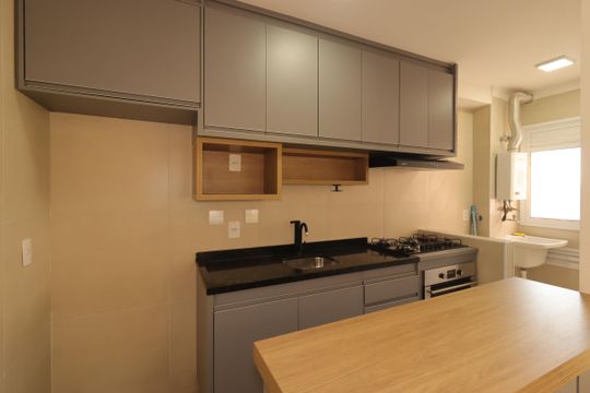 Cozinha de apartamento para alugar com 2 quartos, 54m² em Vila Leopoldina, Santo André