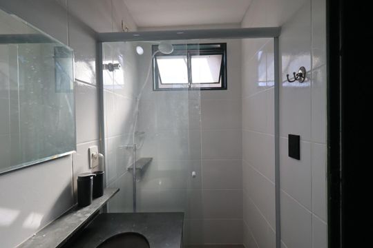 Banheiro da Suíte de apartamento para alugar com 1 quarto, 35m² em Vila Monte Alegre, Ribeirão Preto